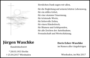 Traueranzeige von Jürgen Waschke von Trauerportal Rhein Main Presse Traueranzeige von Jürgen Waschke von Trauerportal Rhein Main Presse