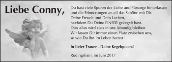 Traueranzeige von Conny  von  Kreisanzeiger