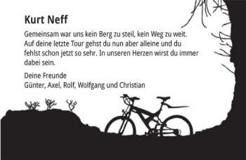 Traueranzeige von Kurt Neff von Trauerportal Echo Online