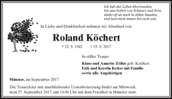 Traueranzeige von Roland Köchert von  Camberger Anzeiger