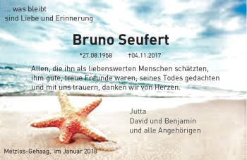Traueranzeige von Bruno Seufert von VRM Trauer