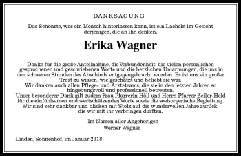 Traueranzeige von Erika Wagner von  Gießener Anzeiger