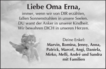 Traueranzeige von Erna Appel von  Kreisanzeiger