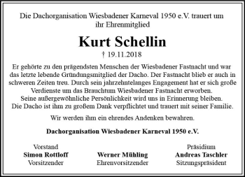 Traueranzeige von Kurt Schellin von vrm-trauer