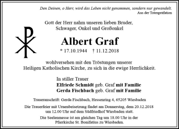 Traueranzeige von Albert Graf von vrm-trauer