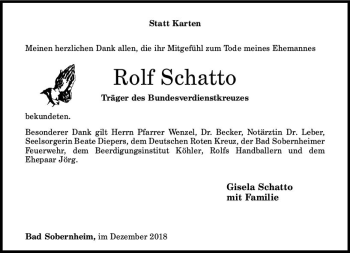 Traueranzeige von Rolf Schatto von vrm-trauer Traueranzeige von Rolf Schatto von vrm-trauer