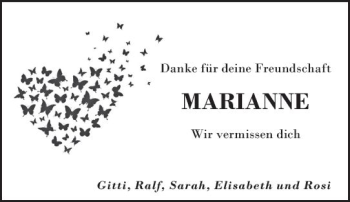 Traueranzeige von Marianne Schnierle von  Kreisanzeiger