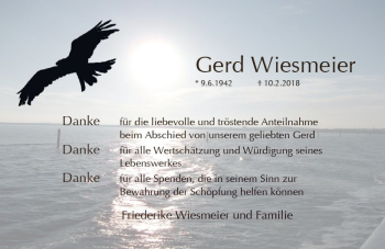 Traueranzeige von Gerd Wiesmeier von  Gießener Anzeiger