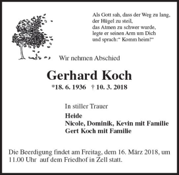 Traueranzeige von Gerhard Koch von Trauerportal Rhein Main Presse