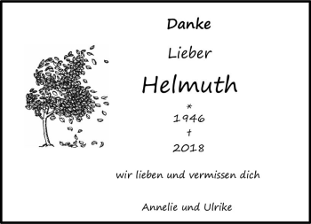 Traueranzeige von Helmuth Möhwald von Trauerportal Rhein Main Presse