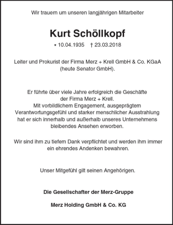 Traueranzeige von Kurt Schöllkopf von Trauerportal Rhein Main Presse
