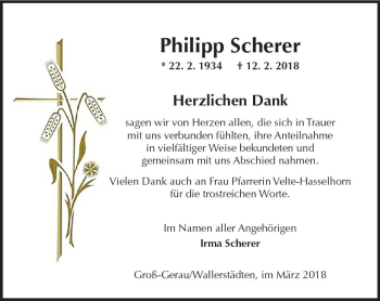 Traueranzeige von Philipp Scherer von Trauerportal Rhein Main Presse