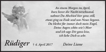 Traueranzeige von Rüdiger Arendt von  Kreisanzeiger