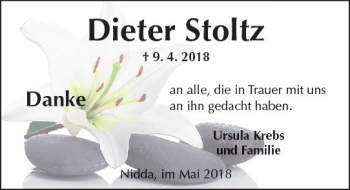 Traueranzeige von Dieter Stoltz von  Kreisanzeiger