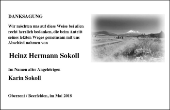 Traueranzeige von Heinz Hermann Sokoll von Trauerportal Rhein Main Presse