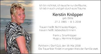 Traueranzeige von Kerstin Knöpper von  Gießener Anzeiger