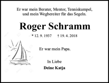 Traueranzeige von Roger Schramm von Trauerportal Rhein Main Presse