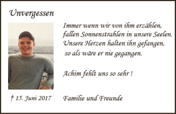 Traueranzeige von Achim Meyer von Trauerportal Rhein Main Presse