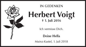 Traueranzeige von Herbert Voigt von Trauerportal Rhein Main Presse Traueranzeige von Herbert Voigt von Trauerportal Rhein Main Presse