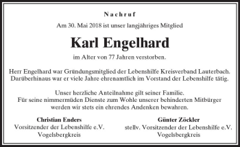 Traueranzeige von Karl Engelhard von VRM Trauer