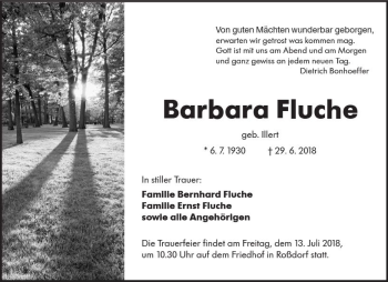 Traueranzeige von Barbara Fluche von vrm-trauer