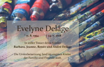 Traueranzeige von Evelyne Delage von vrm-trauer