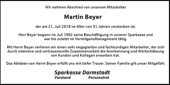 Traueranzeige von Martin Beyer von vrm-trauer