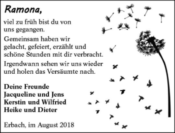Traueranzeige von Ramona Dorn von  Camberger Anzeiger