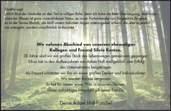 Traueranzeige von Silvio Kuntze von  Usinger Anzeiger