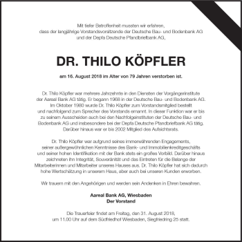 Traueranzeige von Thilo Knöpfler von vrm-trauer