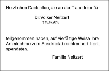 Traueranzeige von Volker Neitzert von vrm-trauer