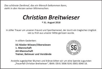 Traueranzeige von Christian Breitwieser von vrm-trauer