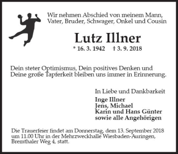 Traueranzeige von Lutz Illner von vrm-trauer