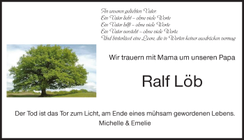 Traueranzeige von Ralf Löb von vrm-trauer
