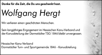 Traueranzeige von Wolfgang Hergt von vrm-trauer