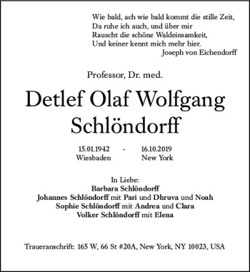 Traueranzeige von Detlef Olaf Wolfgang Schlöndorff von vrm-trauer