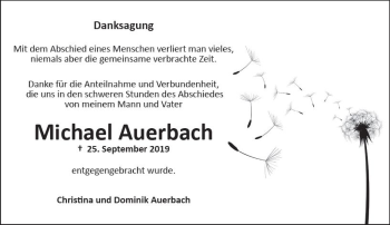 Traueranzeige von Michael Auerbach von vrm-trauer