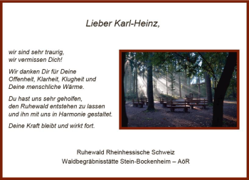Traueranzeige von Karl-Heinz Müller von vrm-trauer