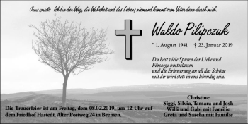 Traueranzeige von Waldo Pilipczuk von vrm-trauer