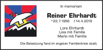 Traueranzeige von Reiner Ehrhardt von vrm-trauer
