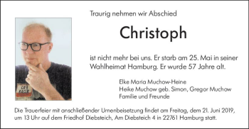 Traueranzeige von Christoph  von vrm-trauer