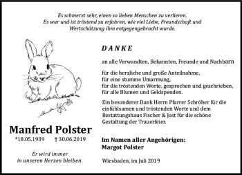 Traueranzeige von Manfred Polster von vrm-trauer