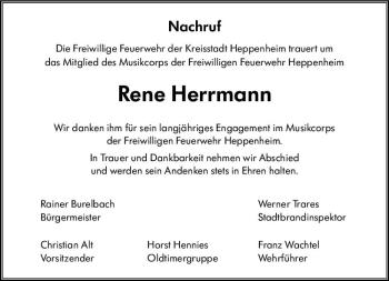 Traueranzeige von Rene Herrmann von vrm-trauer