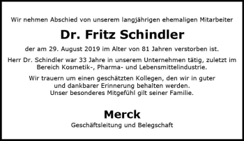 Traueranzeige von Fritz Schiedler von vrm-trauer