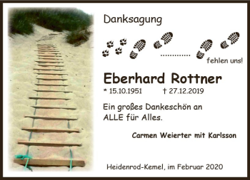 Traueranzeige von Eberhard Rottner von vrm-trauer
