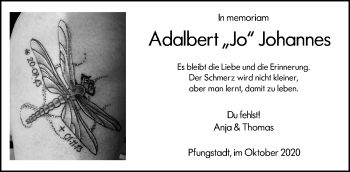 Traueranzeige von Adalbert Johannes von vrm-trauer
