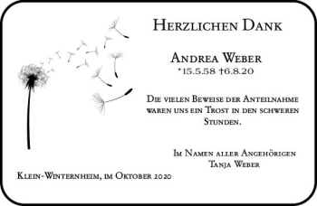 Traueranzeige von Andrea Weber von vrm-trauer