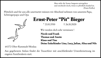 Traueranzeige von Ernst-Peter Bieger von vrm-trauer