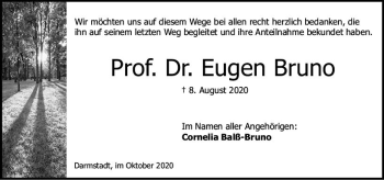 Traueranzeige von Eugen Bruno von vrm-trauer