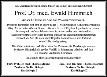 Traueranzeige von Ewald Himmrich von vrm-trauer